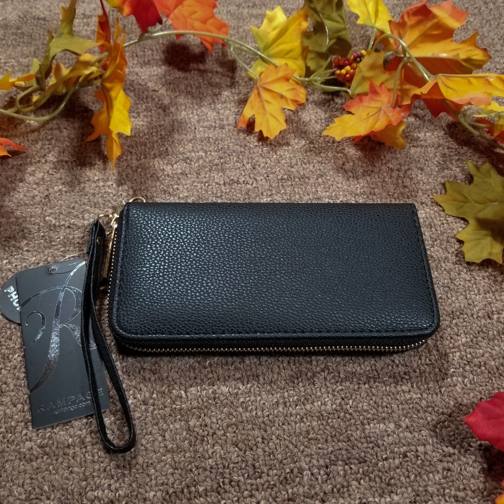 NWT Rampage rose tattoo wristlet wallet clutch - Picture 3 of 4